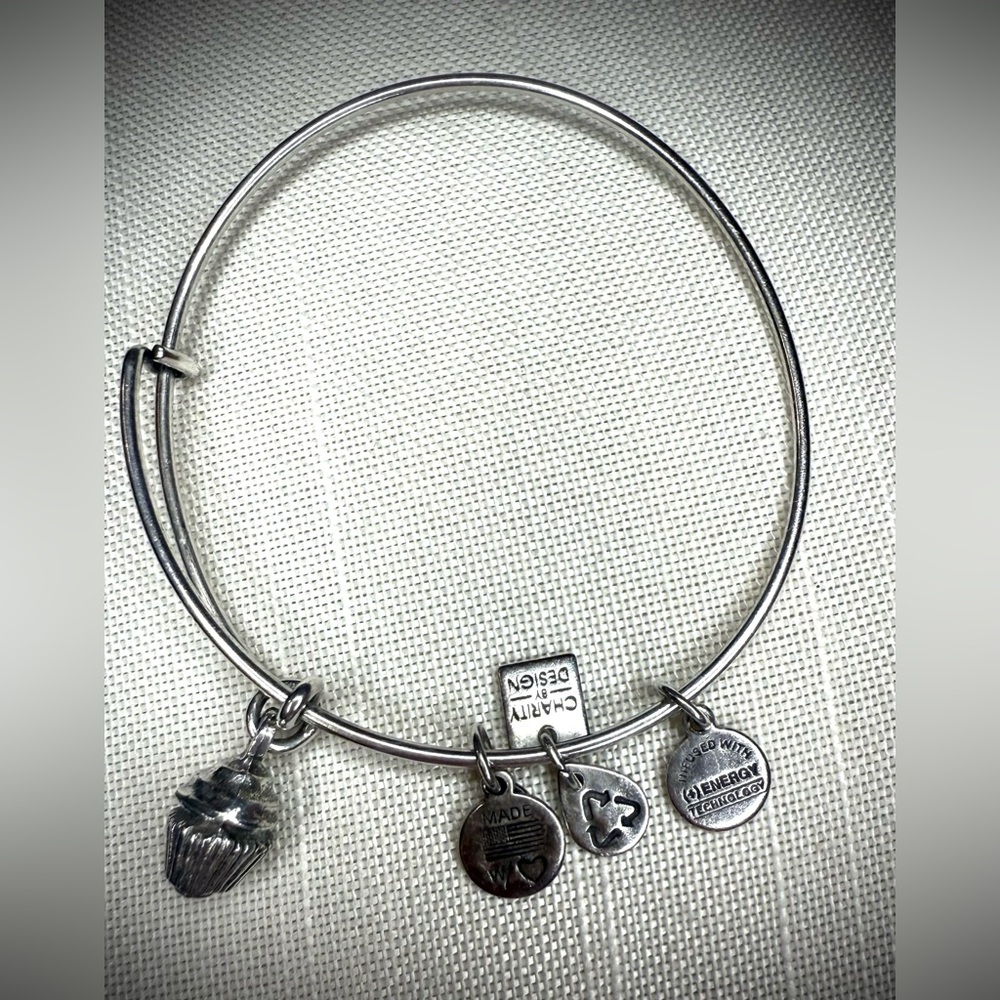 Alex and Ani | Charity by Design Cupcake| Charm Bangle Bracelet